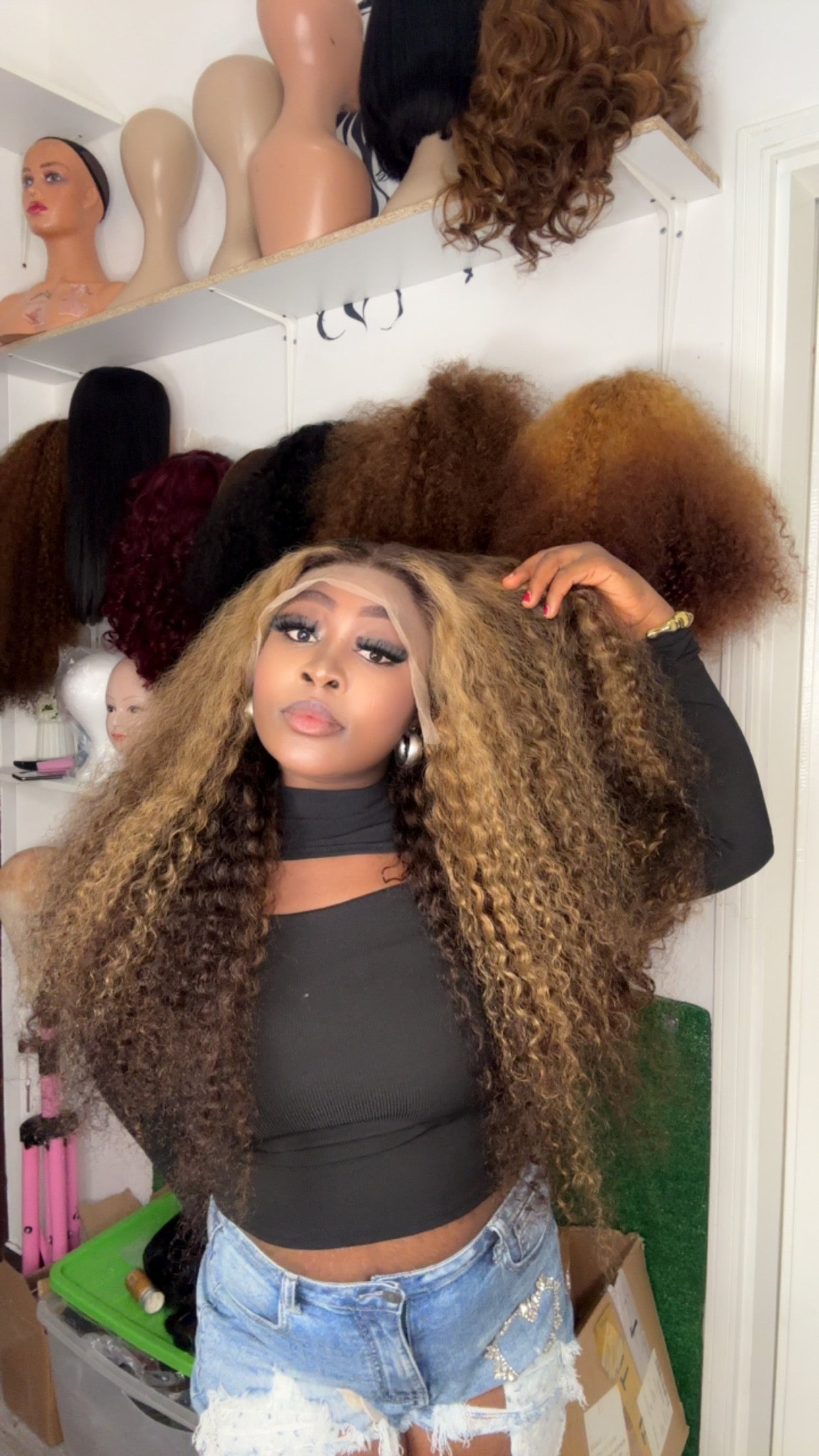 BIG LADIES WATER WAVE CURLY